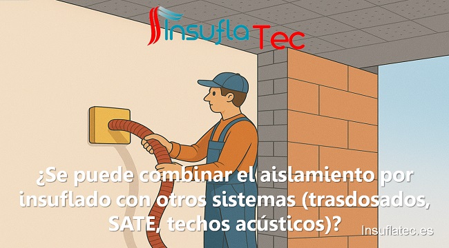 Se puede combinar el aislamiento por insuflado con otros sistemas de aislamientos
