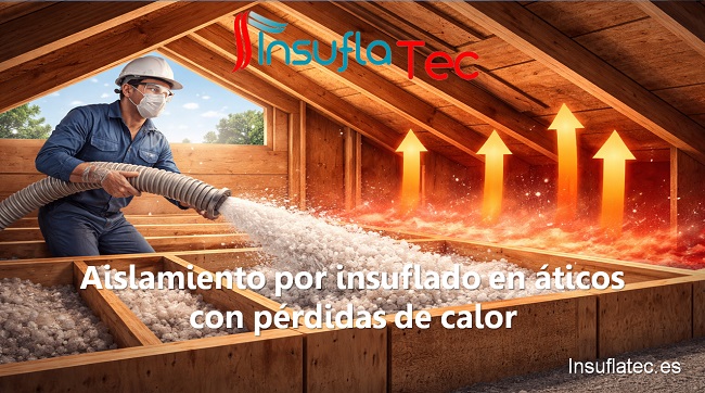 Aislamiento por insuflado en áticos con pérdidas de calor