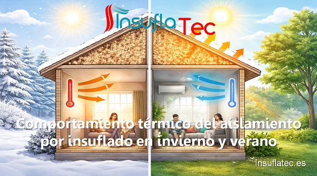 Comportamiento térmico del aislamiento por insuflado en invierno y verano