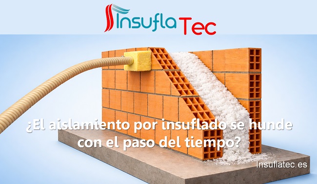 el aislamiento por insuflado se hunde con el peso del tiempo