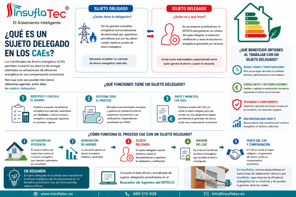qué son los sujetos delegados en los CAEs
