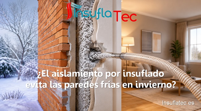 El aislamiento por insuflado evita las paredes frías en invierno