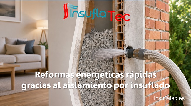 Reformas energéticas rápidas gracias al aislamiento por insuflado